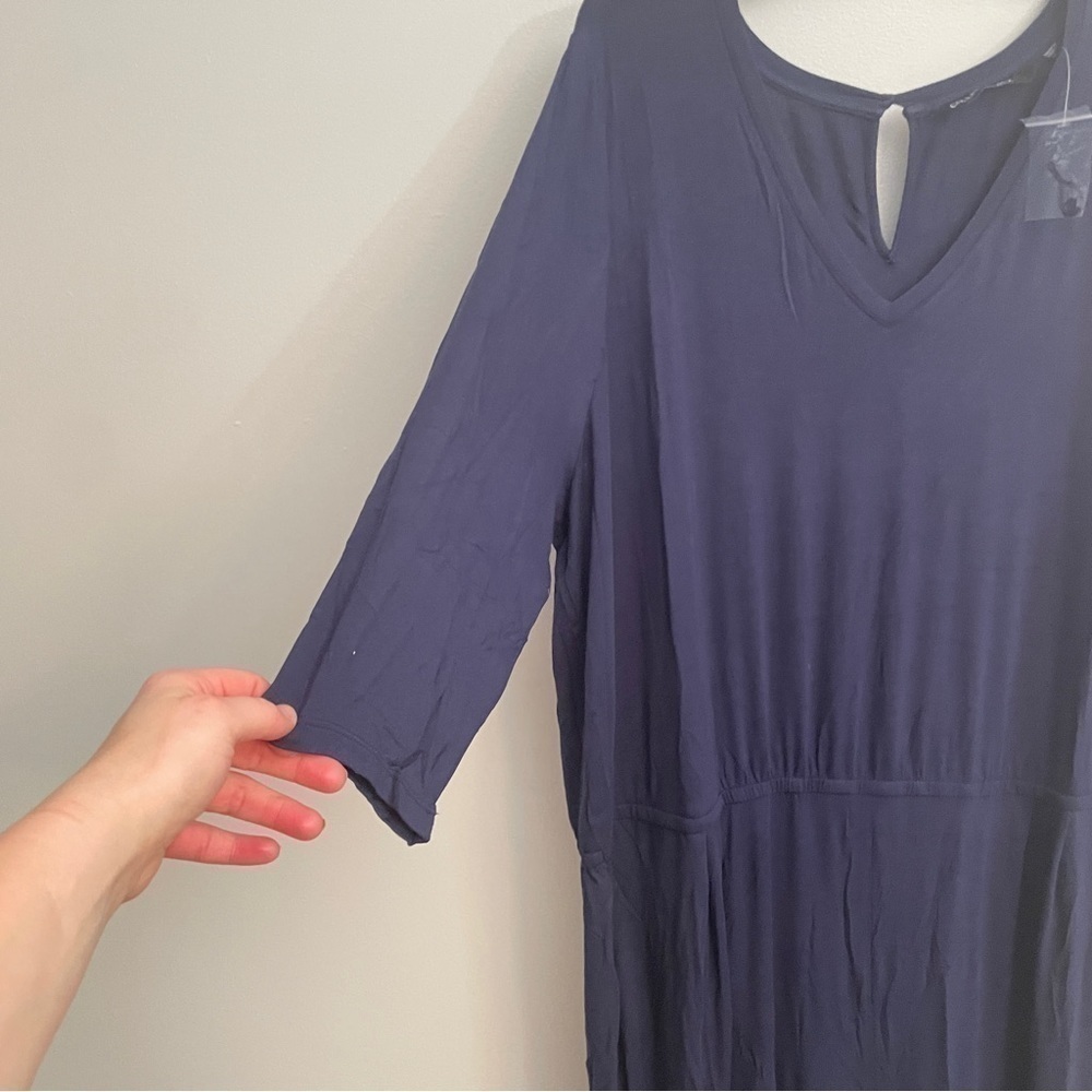Colleen Lopez Easy V-Neck Jumpsuit Navy Size 3X NWOT - Picture 5 of 6